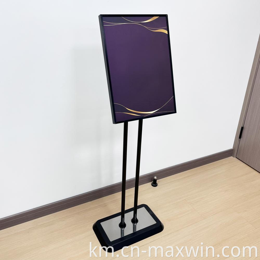 ផ្ទាំងរូបភាពផ្ទាំងផ្សាយពាណិជ្ជកម្មបង្ហាញជំហរជំហរ Advertising Poster Display Stand Shelf